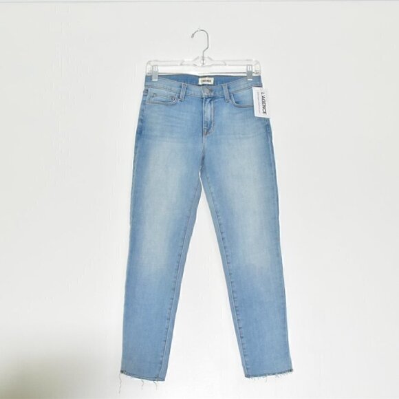 L'Agence Raw Hem High Waist Jeans Light Blue Size 25 - Picture 3 of 14